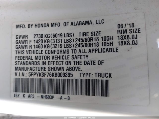 Honda Ridgeline Rtl-e Image 3