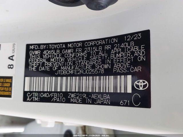 Toyota Corolla Hybrid Le Image 15